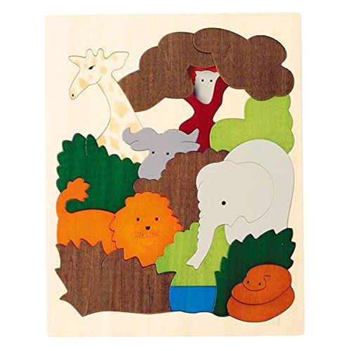 ジョージ・ラック・パズル 2重パズル・アフリカ GL6520 知育玩具対象年齢：5歳頃から、サイズ：25×20cm、塗料・合板：ドイツおよびヨーロッパ製