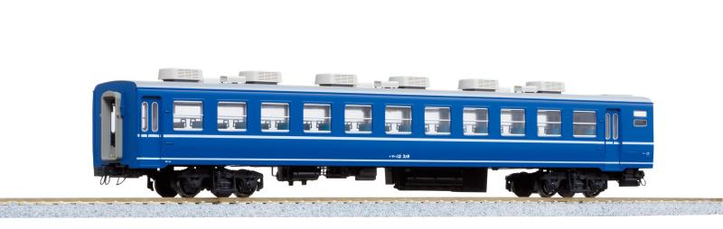 KATO HOゲージ HO オハ12 1-501 鉄道模型 客車肘かけや手スリまで表現されたシート、立体的な台車、パイピングまで表現された床下機器、別パーツ構成としたクーラーやベンチレーターなどのディテールをリアルかつ的確に再現。青い車体に白帯が施された塗装を再現。ドア部に白帯ありの形態を選定。