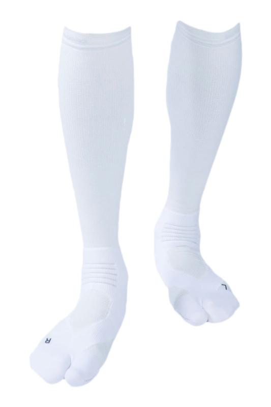 [ランテージ] アスリートラウンドPRO(プロ) v2 ゴルフソックス (25-27cm, ホワイト) 日本製 メンズ/レディース 滑り止め 段階着圧 ハイソックス ゴルフ用 靴下 IF37