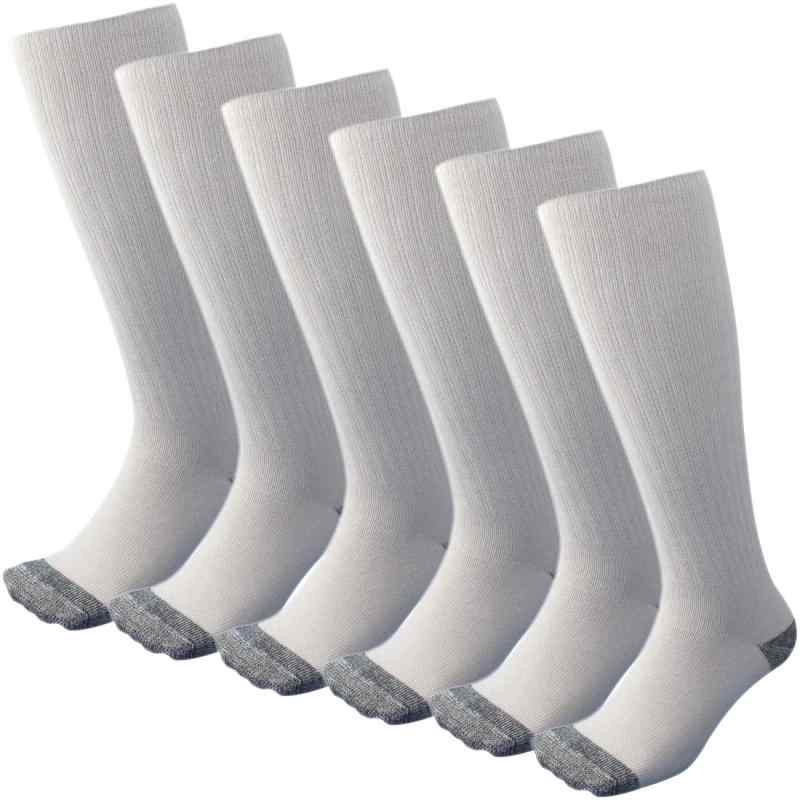 [スターパイロット] (849) 軍足 メンズ 超ロング純綿靴下 先丸 25～27cm 6足組 爽やかな履き心地の日本製 つま先、カカトに補強糸 安全靴や作業用に ハイソックス 849