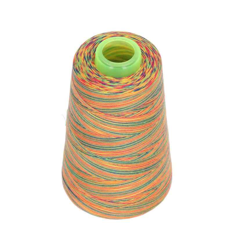 402 虹色のミシン糸/マルチカラー 3000 ヤードグラデーション糸レインボーライン家庭用手ミシン塔糸