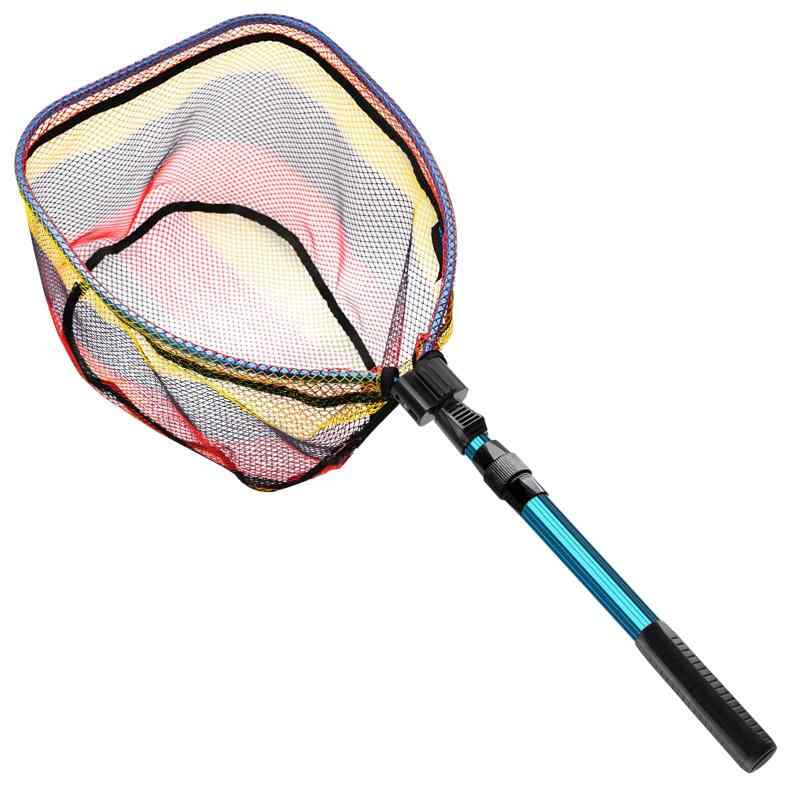 サンライク（SANLIKE） 玉網 タモ網 折り畳み式 釣りネット ワンタッチネット伸縮式 2段階調節 ランディングネット アルミ柄 鮎釣 渓流釣り 釣 水に浮いてロスト軽減 全長104CM