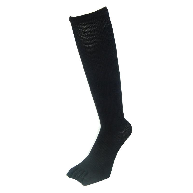 PAX-ASIAN 紳士・メンズ 五本指ハイソックス 着圧靴下 ムクミ解消 抗菌防臭 サポート 黒色・ブラック 3足組 #801