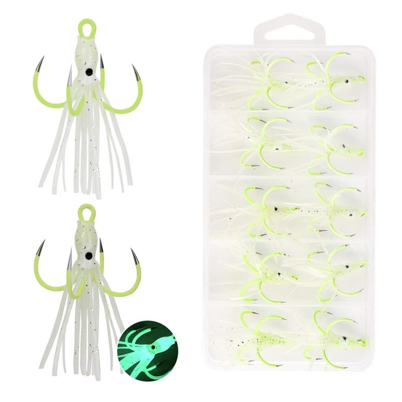 遊心館釣具 太刀魚四本鈎 アシストフック（10枚組）2サイズ 太刀魚 ジグ用アシストフック 太刀魚針 太刀魚ジギング カットウ針 太刀魚フック