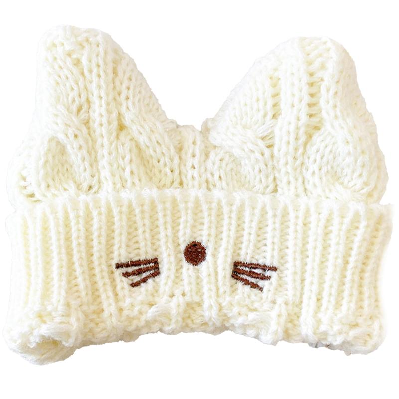 【ぬい服】ぬいぐるみ用猫耳ニット帽 15~20cm 用 ホワイト [並行輸入品]