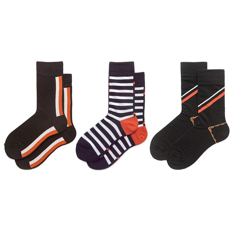 [wendong chensd321] 靴下 メンズ ソックス レディース 3足セット 欧米の色合わせデザイン ハイソックス 高品質綿 抗菌防臭 吸汗速乾 男女兼用 四季適用(TMA2007)