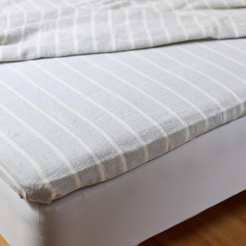 ツバメタオル 日本製 薄手 シングルサイズ タオルケット [かすみ] 透かし織のボーダーデザイン 敏感肌..