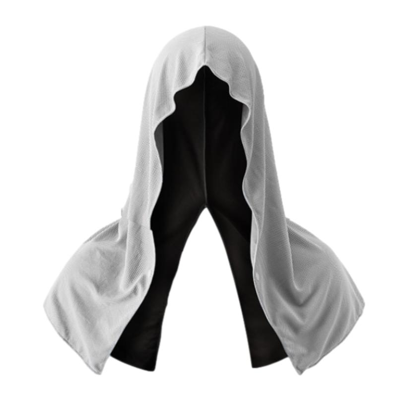 SITEDAN 冷感タオル フード付き クールタオル ポンチョ クールケープ スポーツタオル 日差しよけ 日除..