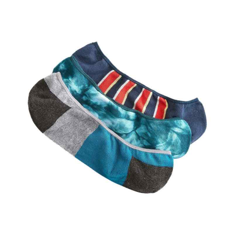 楽天タロットマスター（ジェイクルー）J.crew メンズ Men's 靴下 ソックス 3組セット No-show Socks 3-pack フットカバー ノーショー （L-XL, Deep Twilight Tie Dye Multi） [並行輸入品]