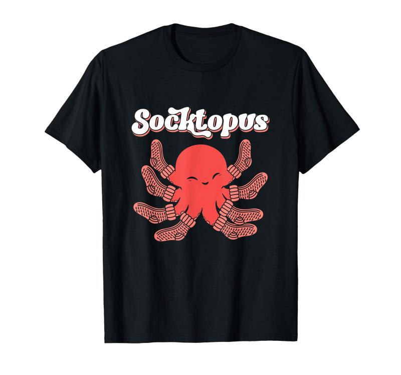 かわいい靴下のタコの靴下入り メンズ レディース キッズ Tシャツ