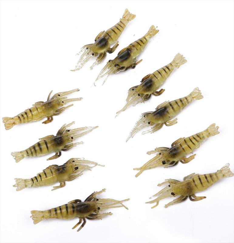 tomtask エビワーム ソフトルアー 釣りルアー 釣り餌 疑似餌 ソフトワーム 小エビ エビルアー セット