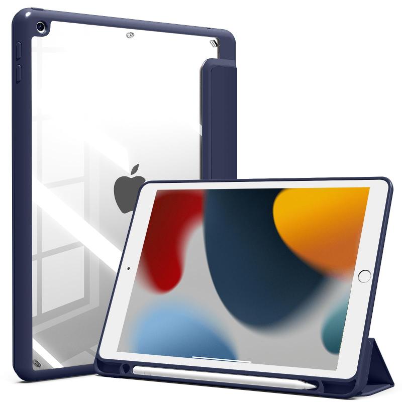 Lsmmpoba iPad 9世代 ケース 2021 アイパッド 第9 / 8 / 7世代 ケース 2021 2020 2019 10.2 インチ 透明バックカバー 多機能スタンド