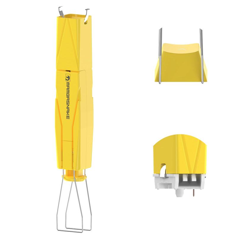 MAMBASNAKE メカニカルキーボード キー抜きシャフト抜き2in1キーキャップ外す 便利工具 キートップ抜き工具 キーキャッププラ―とキースイッチプラ― クイックシャフト抜き スイッチ式 グリ