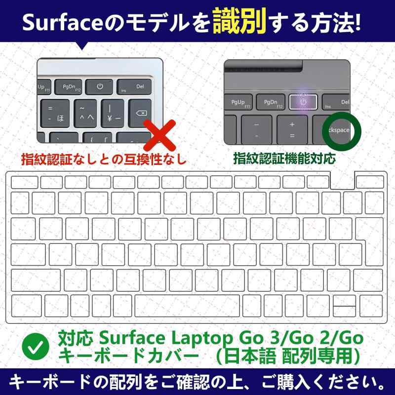 【日本语JIS配列】NPUOLS Microsoft Surface Laptop Go 3/ Laptop Go 2/ Laptop Go 用 キーボードカバー