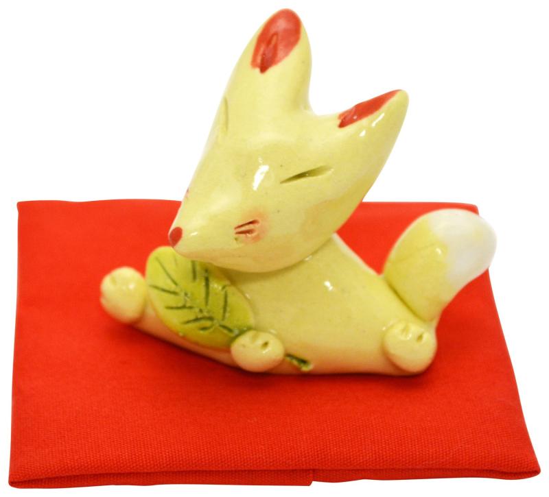 美濃焼 濱田ひろこ 手造り 箸置き (座布団付)