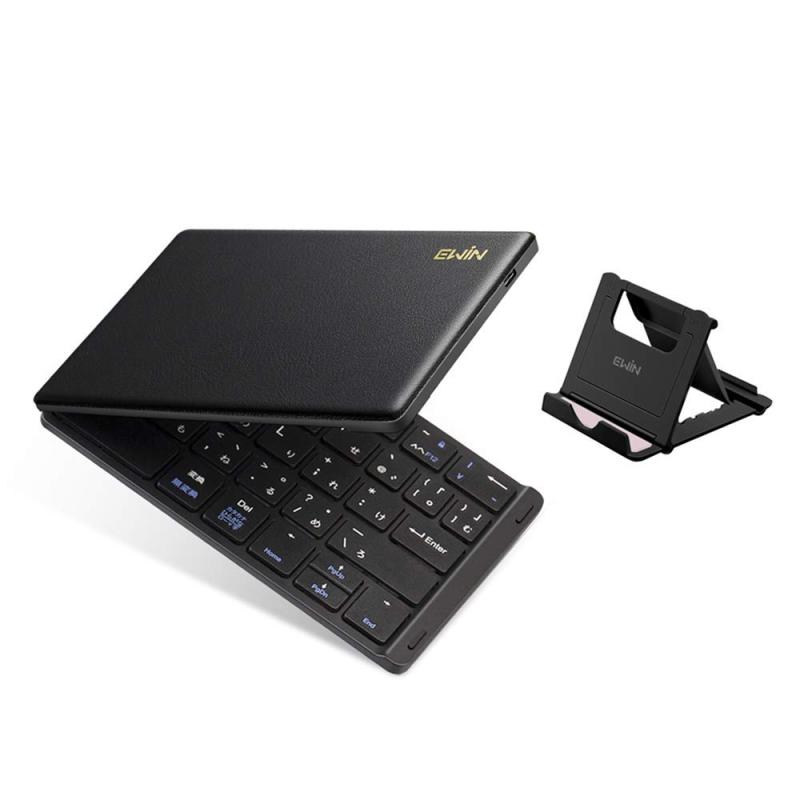 Ewin キーボード Bluetooth 日本語配列 折りたたみ式 ワイヤレス ブルートゥース キーボード 薄型 無線 type-c充電式 iOS/Android/Windows/Macに対応 パソコン用 スタンド付 ノートPC/iPad/iPhoneに