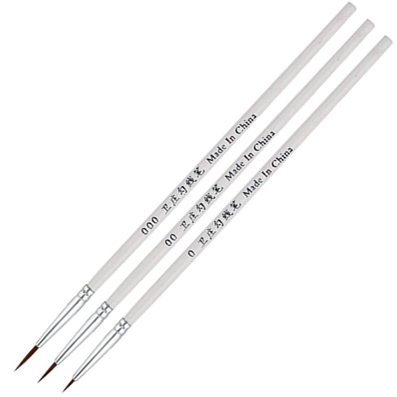 画筆 3本セット 面相筆 水彩筆 極細筆 描きやすい スミ入れ 目入れ 面相筆 プラモデル 3種類の細筆のセット 携帯便利 模型用 筆 塗装 セット 塗装 学生 多用途