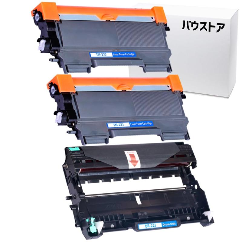 バウストア ブラザー用 brother用 TN-27J + DR-22J 互換トナーカートリッジ 2個 互換ドラムユニット1個 DCP-7060D DCP-7065DN FAX-2840 FAX-7860DW HL-2240D HL-2270DW MFC