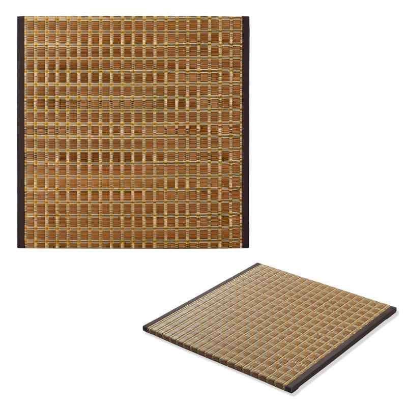 置き畳 ユニット畳 半畳 い草 畳 マット ござ 82×82×2.5cm 半畳サイズ 縁つき 滑り止め付き 裏張り 厚手 掛川織り 和風 モダン ブラウン フローリング 和室 室内 消臭 抗カビ