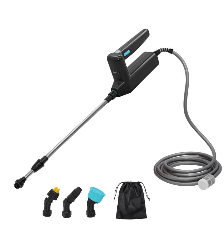 ZenCT 電動噴霧器 USB充電式 電動スプレー 2時間連続使用 3種類のノズル付き 延長パイプ 5mホース タンクなし 肥料散布 霧吹き 園芸水やりなど 家庭の掃除 軽量 ポータブル 噴霧器 散水機 日本