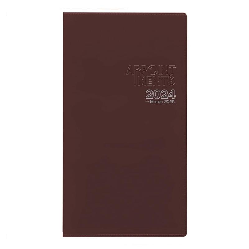 コレクト 手帳 2024年 アポイントメント 15ヶ月 見開き1ヶ月横罫 濃赤 D-62-DR