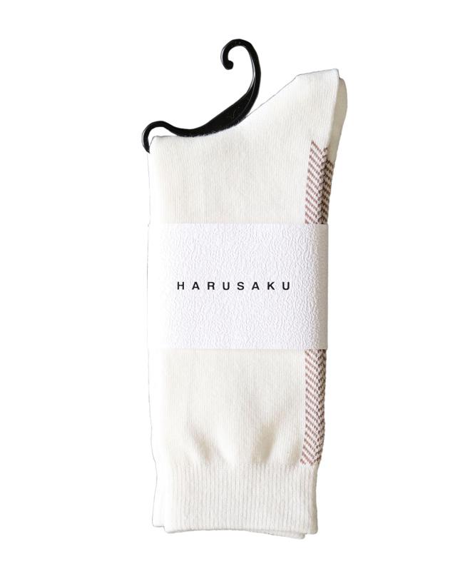 [HARUSAKU] [ハルサク] 日本製 ヘリンボーン バックラインソックス 1足組 靴下 メンズ フォーマル ビジネス カジュアル ソックス