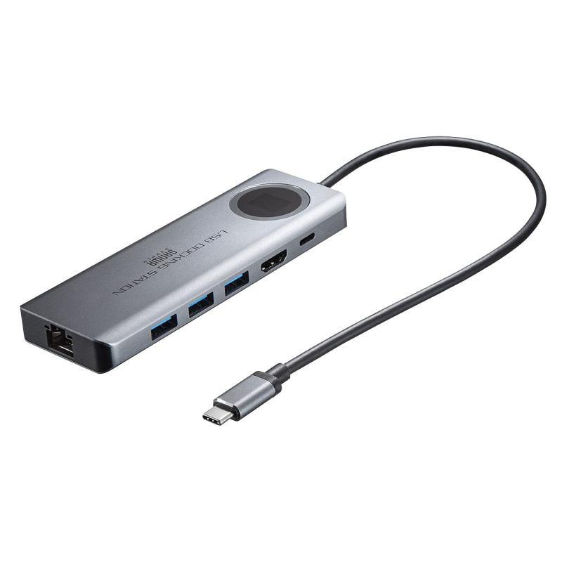 サンワサプライ ドッキングステーション Type-C接続(USB3.2 Gen2対応) 電圧・電流チェッカー搭載 USB-DKM1
