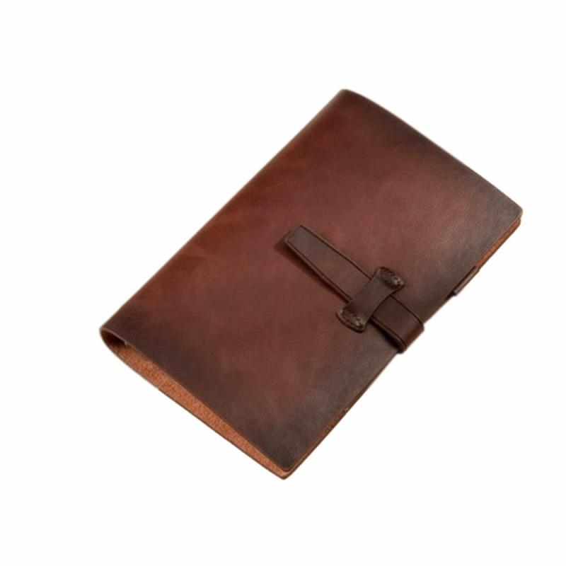 DUSWENシステム手帳 本革ノート A6サイズ 本革 ノートカバー レザー 手縫い 手作り オリジナル 2色 ノ..