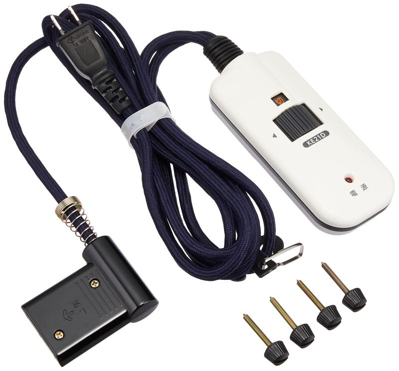 メトロ こたつ用取替えヒーター ファン付き U字型石英管ヒーター 手元温度コントロール式 薄型設計 簡単取付 MSU-601E(DK) ブラック