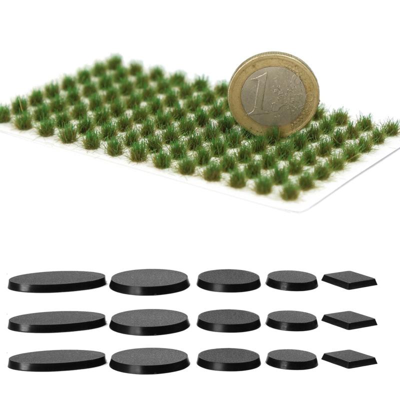 ふさふさした低木房と台座戦争ゲーム兵士モデルDIY地形風景 PJ25