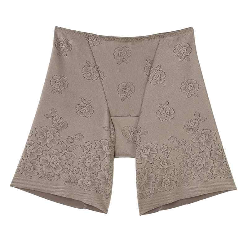 [アツギ] お腹押えショーツ 補正下着 補正ショーツ サテン素材 ヒップアップ 体型補正 ひびきびくい 機能ショーツ 細見え ローライズ 一分丈 三分丈 花柄ジャガード ヘムショーツ 3分丈 サ