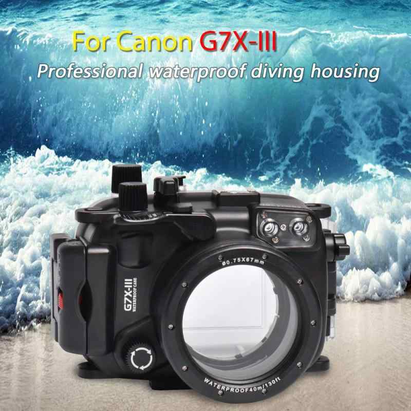 Rakuten - キヤノン G7X Mark III 40m/130フィート用 水中ハウジング カメラ ダイビング 防水ハウジングケース