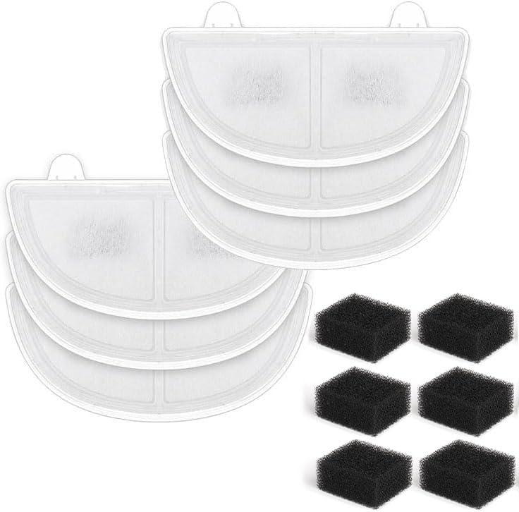 ペット用自動給水器用 互換品 フィルターセット 6個セット WF20&amp;CF20・BF10専用 ポンプ用スポンジ..