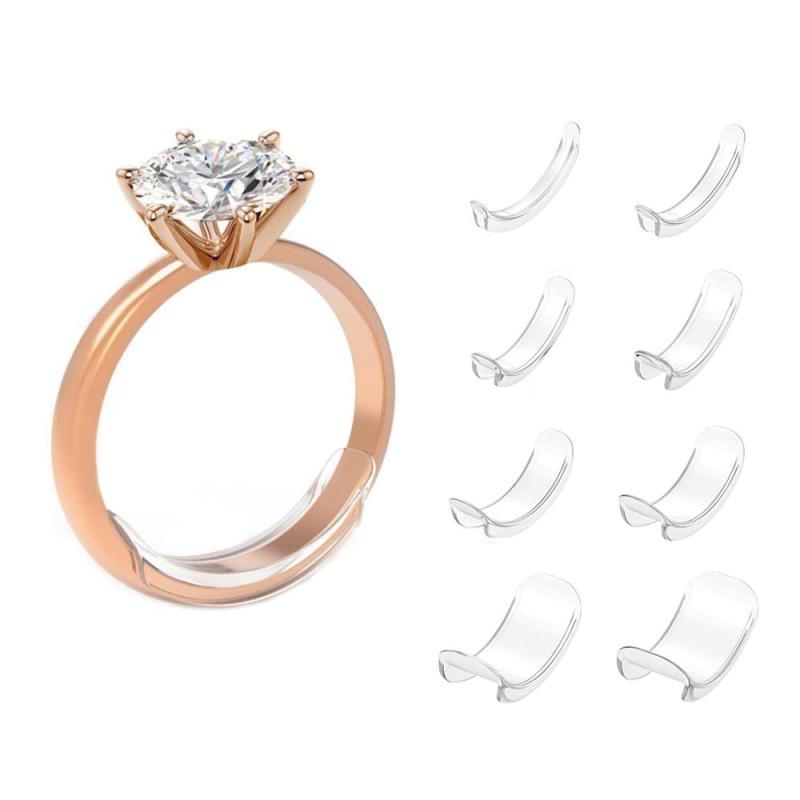 指輪 サイズ調節 8個入りセット ジャスター リングアジャスター リングテープアジャスター 透明 指輪置..