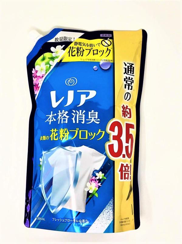 P＆G レノア本格消臭 花粉ブロック フレッシュフローラルの香り 詰替え1390ml