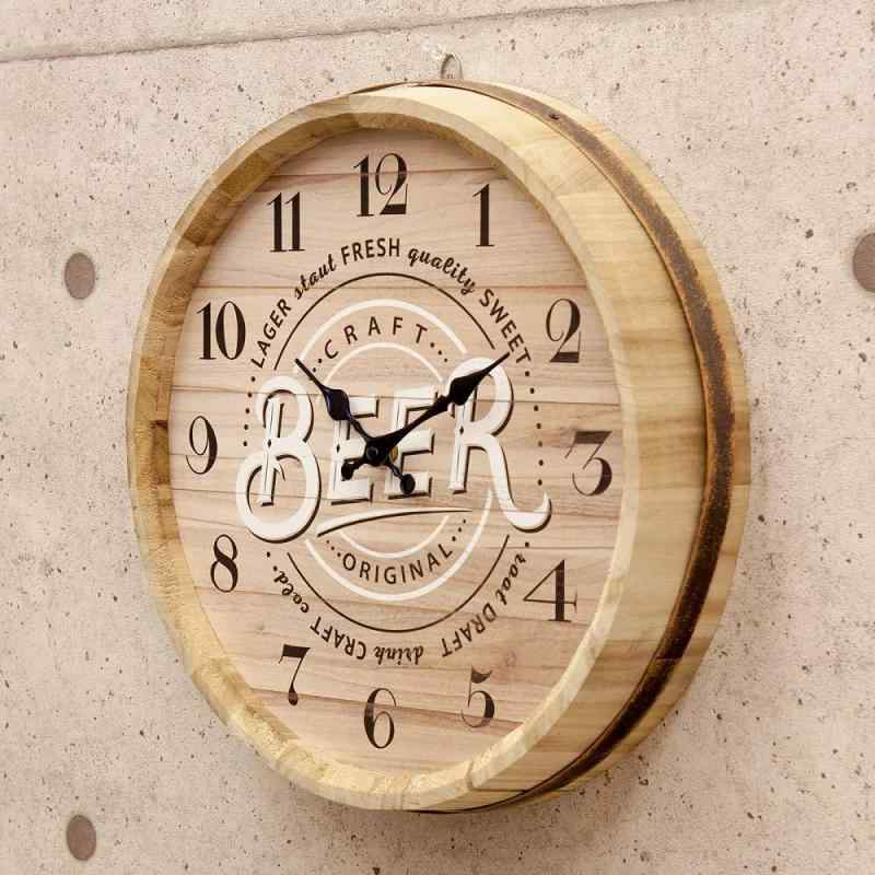 アメリカンバレルトップ φ40cm クロック ビア樽 掛け時計 時計 グッズ アメリカ 雑貨 レトロ アンティ..