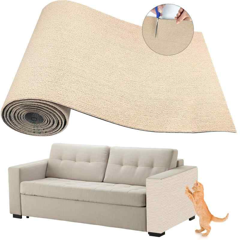 GLOLIT 猫用爪とぎ 猫 爪研ぎ マット 爪研ぎシート DIY自由な組み立て、カット可能な粘着式猫ソファプロテクター、 猫のツリースタンドの交換部品、四季対応、家具傷防止、 ソファ、家具、