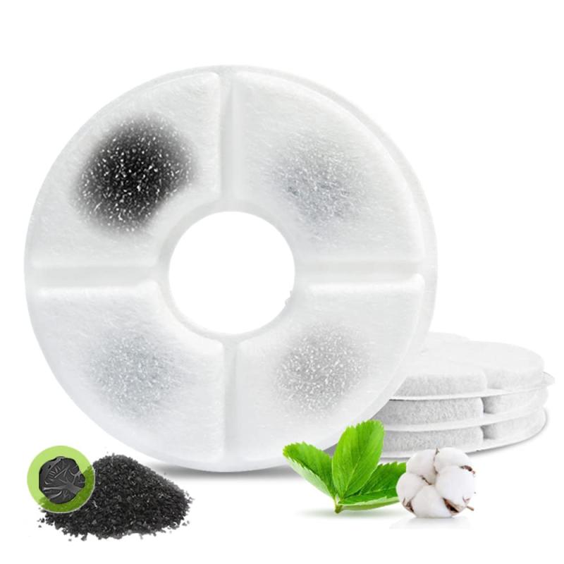 Asopetch犬 猫自動給水器 軟水化フィルター 交換用フィルター 活性炭フィルター（1枚四つ活性炭バッグ）追加 水軟化 猫下部尿路の健康維持 雑質 皮毛 食べ残し 菌 バクテリア等を隔離 安全