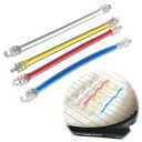 PAVIKE テニスラケット 振動止め 4枚入り テニス 振動吸収 振動 振動止め テニス ボール止め ダブルフック付き 落ちにくい テニスラケット用小物(4)