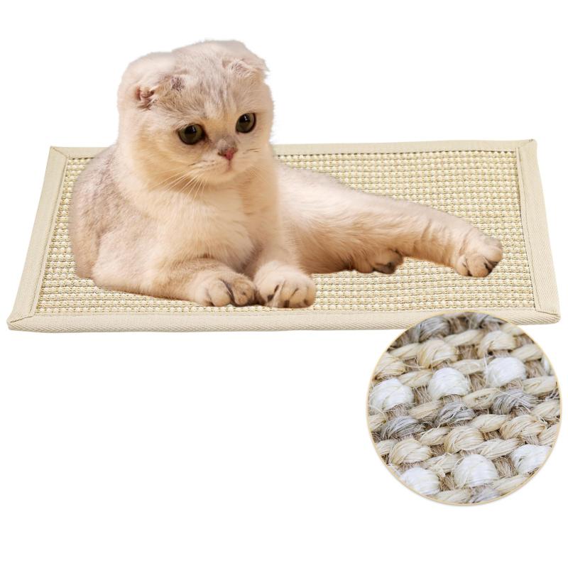 DEWEL 猫 爪研ぎ 爪とぎマット 40×60cm 高密度 天然 サイザル麻 マット 爪とぎ ネコ 猫爪研ぎ つめとぎ..