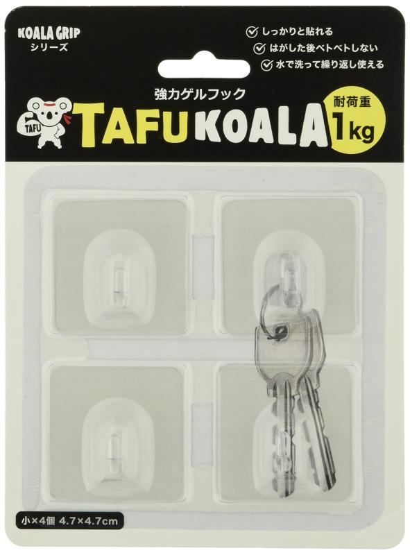 JIT 強力ゲルフック TAFUKOALA タフコアラ 小サイズ 4個入り 透明