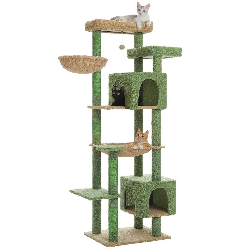 PETEPELA(ぺテぺラ) キャットタワー 大型猫用 スリム 多頭飼い 猫タワー 据え置き型 コンパクト 省スペ..