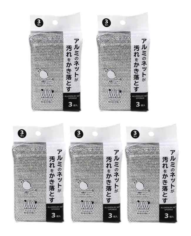 ミズムジャパン キッチンスポンジ MISM アルミネットシポンジ 3P 5個組セット