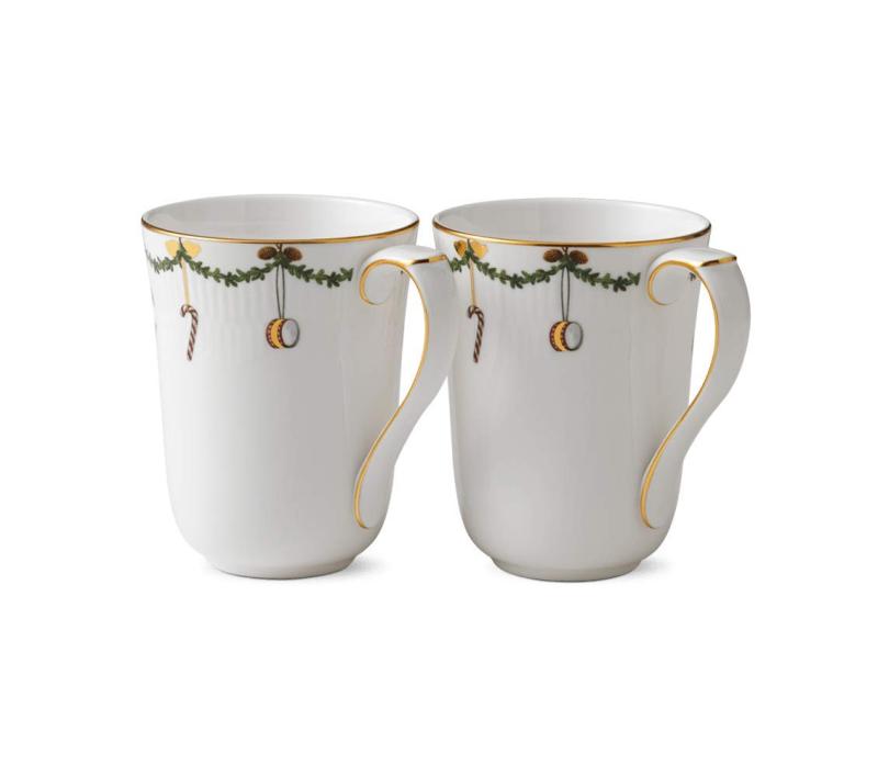 ロイヤルコペンハーゲン スターフルーテッド マグカップ ペア 330ml クリスマス 2503497 1017449 [並行輸入品]