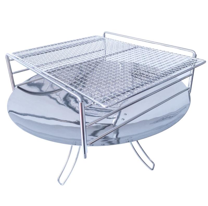 【日本製18-8ステンレス製】Coleman（コールマン）ファイアーディスク 焚き火台 3段パイプフレーム ステンレス 焚火 焚き火 3段火加減調整 キャンプ アウトドア 五徳 焚き火台 網 焼き網 キャこちらの商品はcolemanファイアーディスク(直径45cm)を3段階火加減調節を可能にしたカスタムパーツです。ファイアーディスクの五徳はネジ留めする部品や大きな一体型の五徳が主流でした。 こちらの商品はパイプにフレームを差し込むだけの簡単組立となります落下防止の動き止めの付いたステンレス専用焼き網もセットとなり、より焚火調理がしやすくなった商品です。全ての部品が304ステンレス製となり衛生的でお手入れもしやすく、純正の袋にもそのまま収納できます。