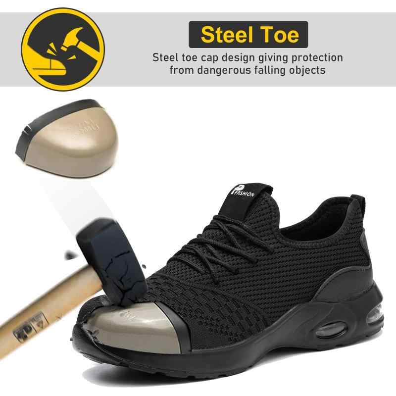 [LIWEGHT] 安全靴 作業靴 セーフティーシューズ メンズ 鋼先芯 釘踏み抜き防止 ワークシューズ スニーカー 工事現場 おしゃれ 通気性 つま先保護 耐摩耗