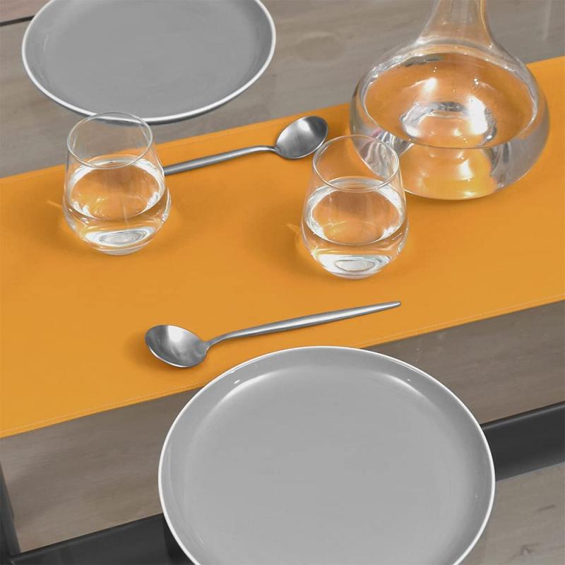 スタイルデコール(STYLE Decor) テーブルランナー・テーブルセンター (30cm×100cm) 綿100% リバーシブルタイプ 無地オックス・マンダリンオレンジ W2603200