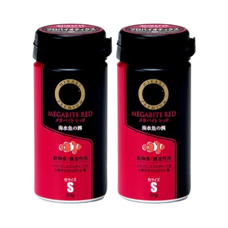 「セット」 キョーリン プレミアム メガバイト レッド S 海水魚 餌 50g 2個セット と 餌やりスプーン