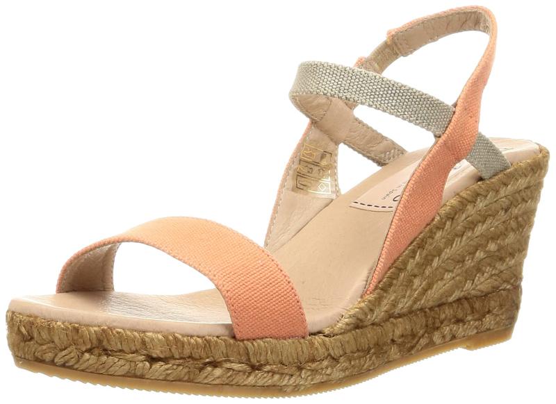 [ガイモ] ウェッジサンダル バイカラーヒールサンダル レディース