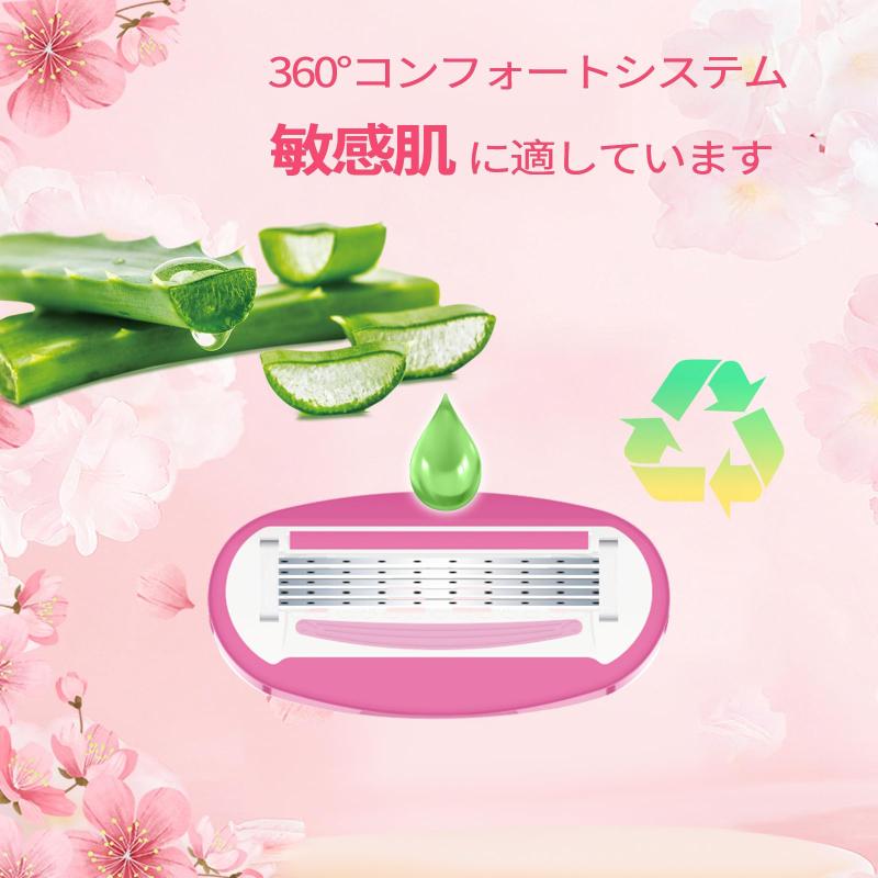 Covik 女性用 カミソリ コンパクトカミソリ ミニサイズ 本体 替刃1個付+ケース